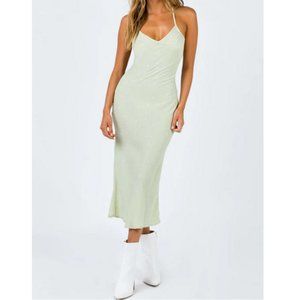 Princess Polly On Cloud Nine Midi Dress in Green Size US 6 NWT $78